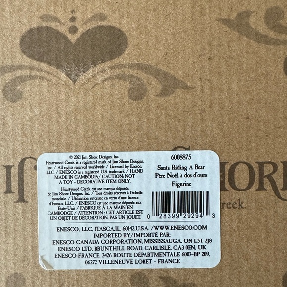 Jim Shore Bearing gifts for one and all Santa riding  a bear figurine. - Picture 14 of 16